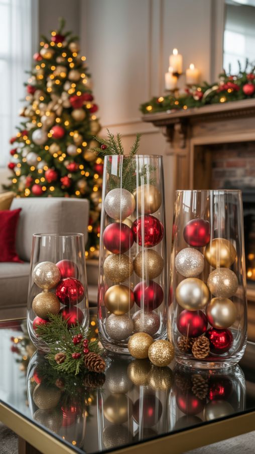 Festive Ornament Vase Filler Ideas for a Sparkling Christmas Display