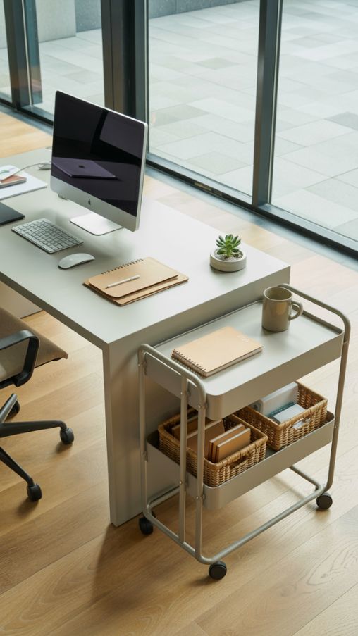 Functional L-Shaped Desk Layout for Maximum Productivity