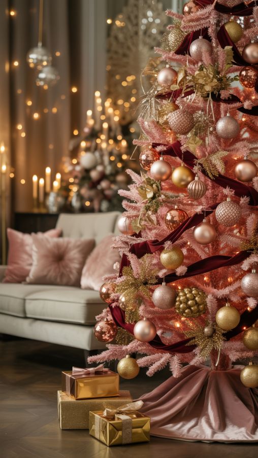Glamorous and Luxurious Rose Gold Christmas Tree Ideas for an Elegant Holiday Look