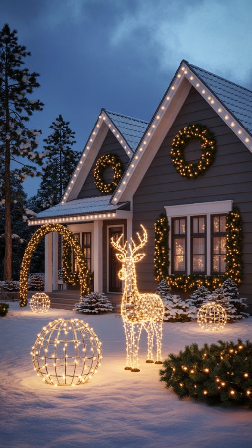 Go Big or Keep It Subtle Exterior Christmas Lights Ideas