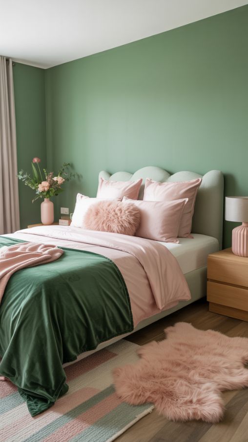 Green and Pink Bedroom Ideas – Playful, Chic, and Feminine Decor Inspiration
