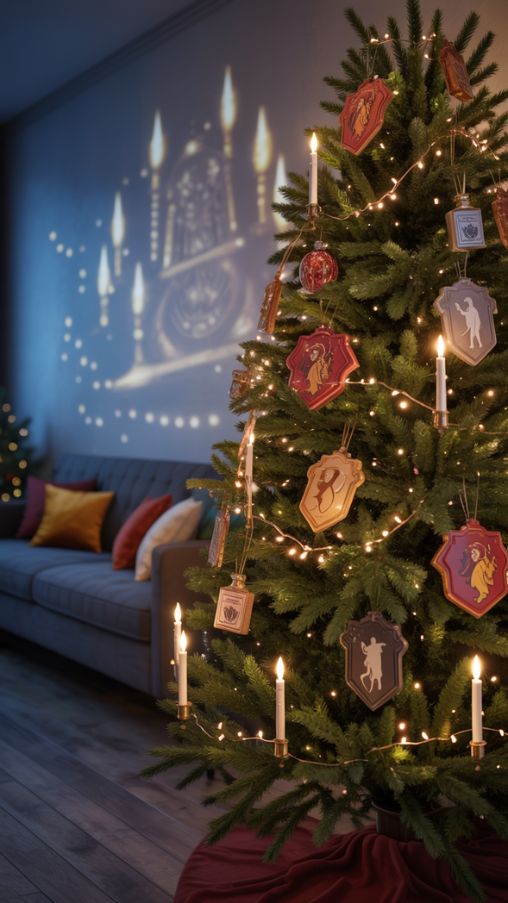 Harry Potter Christmas Tree Ideas with Magical Lighting Effects