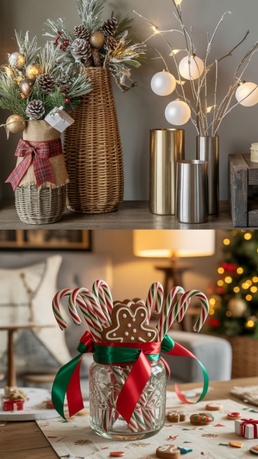 Holiday Vase Décor Ideas for Rustic, Modern, and Whimsical Christmas Styles