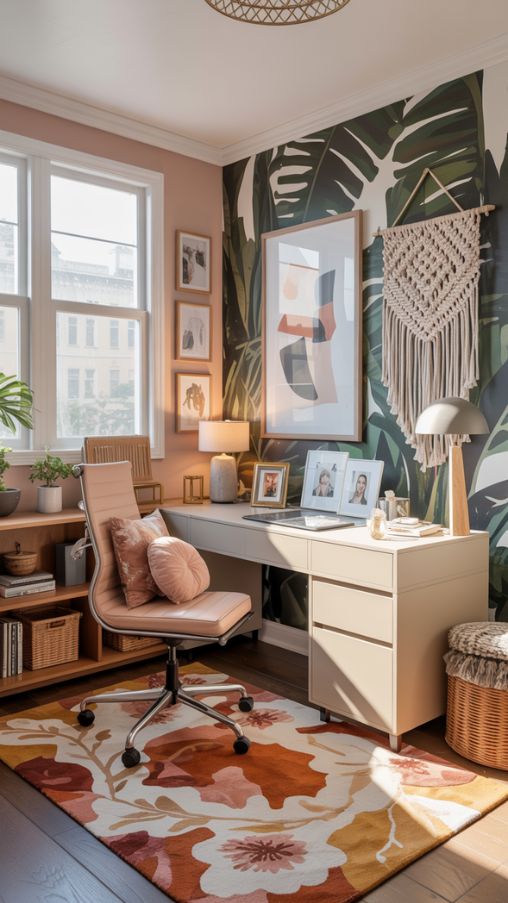 Home Office Ideas for Women with Cozy, Modern, and Boho Style Inspirations