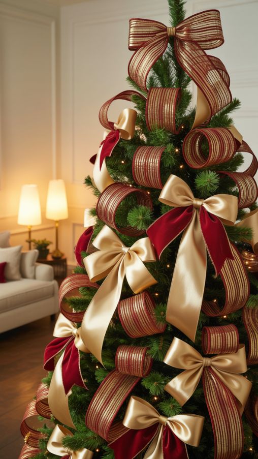 How to Use Ribbon and Bows on Your Christmas Tree