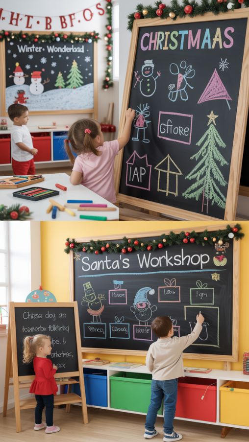 Interactive Christmas Chalkboard Ideas for Classroom