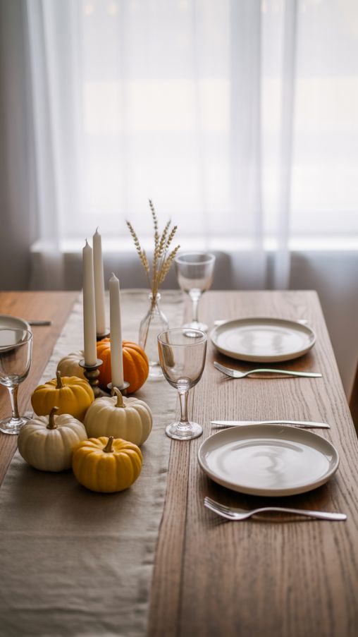 Minimalist Approach for Maximum Impact in Thanksgiving Table Decor
