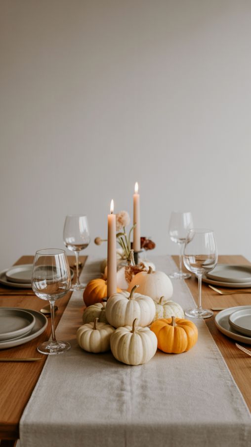 Minimalist Approach for Maximum Impact in Thanksgiving Table Decor