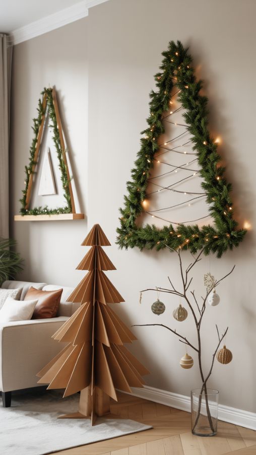 Minimalist and Space-Saving Sustainable Christmas Tree Ideas for Small Homes
