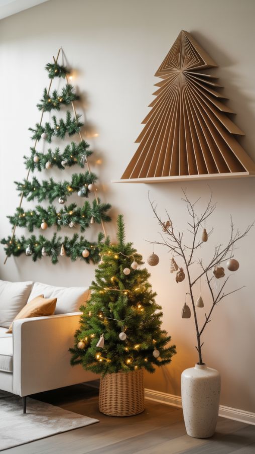 Minimalist and Space-Saving Sustainable Christmas Tree Ideas for Small Homes