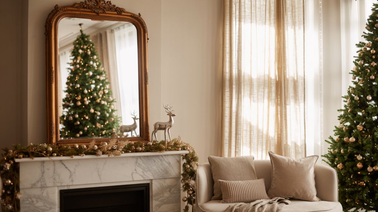 Mirror Christmas Decor Ideas