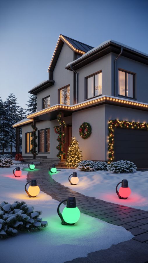 Modern Smart Exterior Christmas Lights Ideas