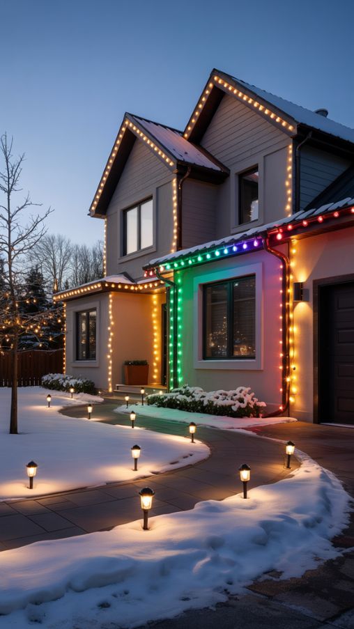 Modern Smart Exterior Christmas Lights Ideas