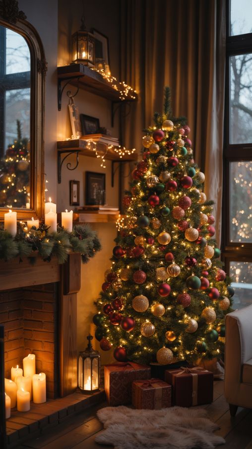 Moody Christmas Lighting Decor Inspiration