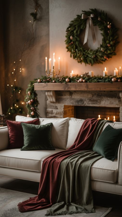 Moody Christmas Living Room Decor Inspiration