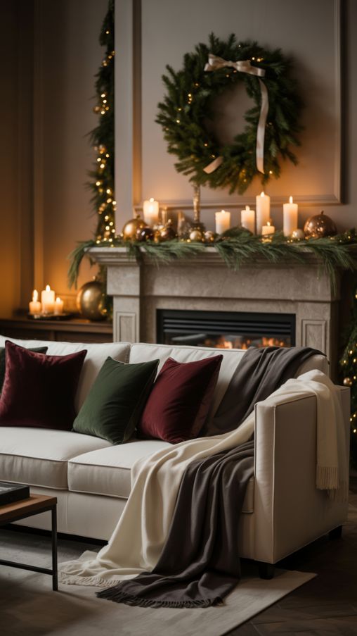 Moody Christmas Living Room Decor Inspiration