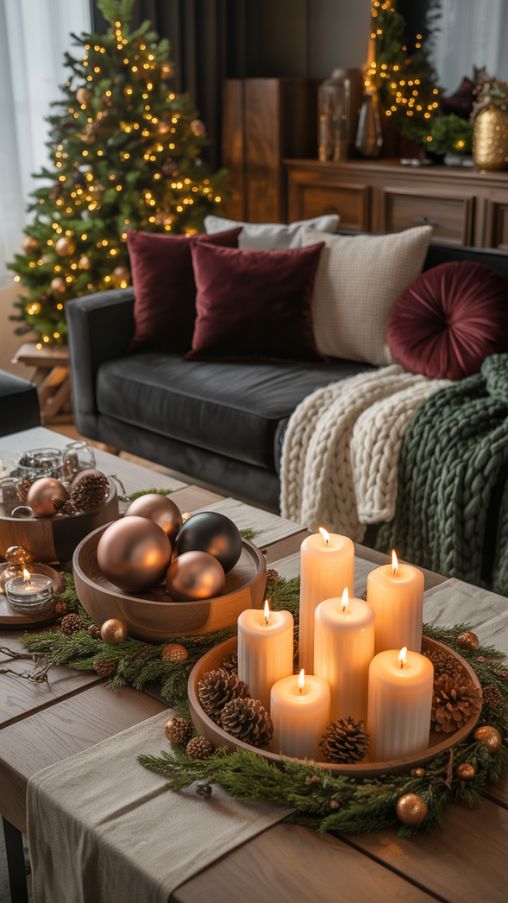 Moody Christmas Textures and Material Decor Inspiration
