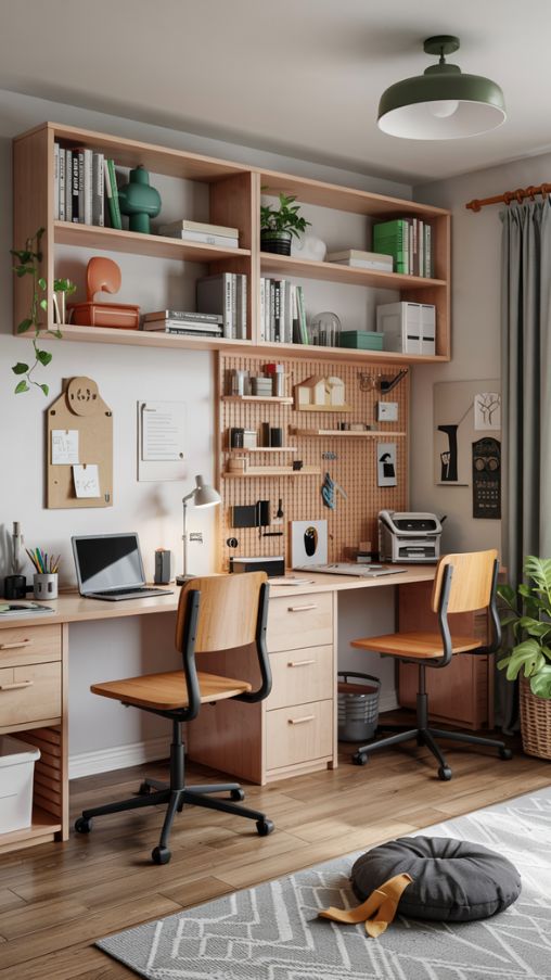 Multi-Functional and Shared IKEA Home Office Spaces with Modular Solutions