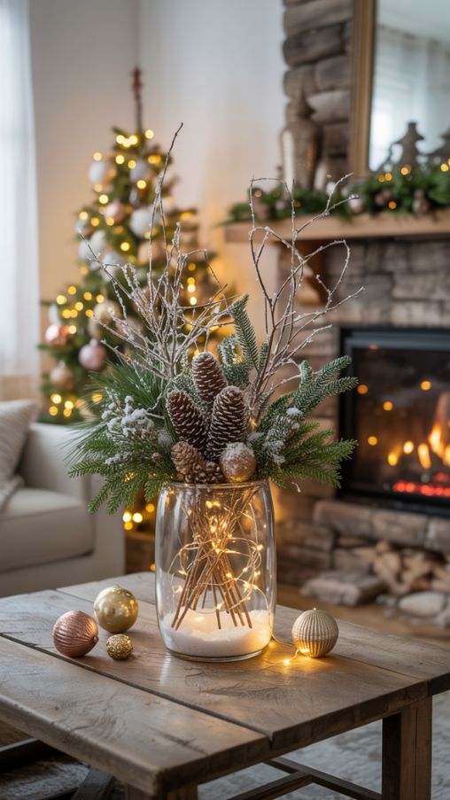 Natural Christmas Vase Filler Ideas for a Rustic Holiday Look
