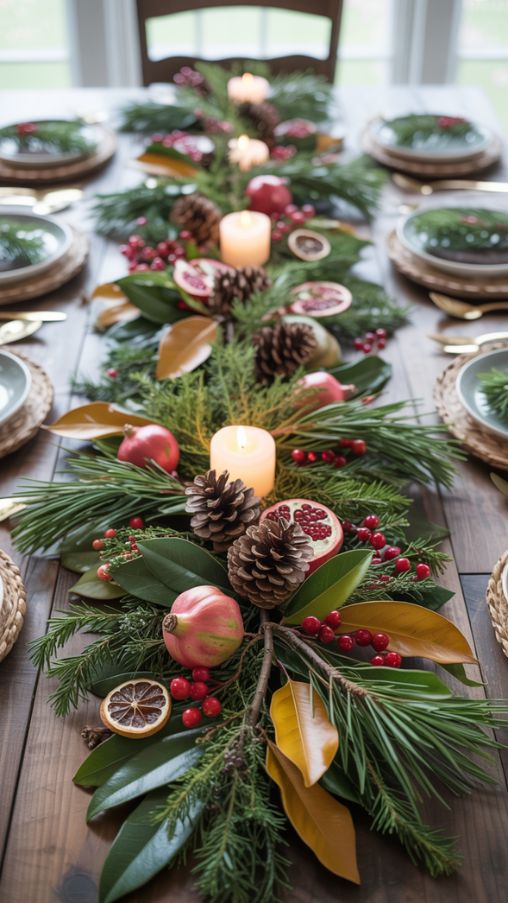 Nature-Inspired DIY Christmas Table Centerpiece Ideas for a Fresh and Festive Look