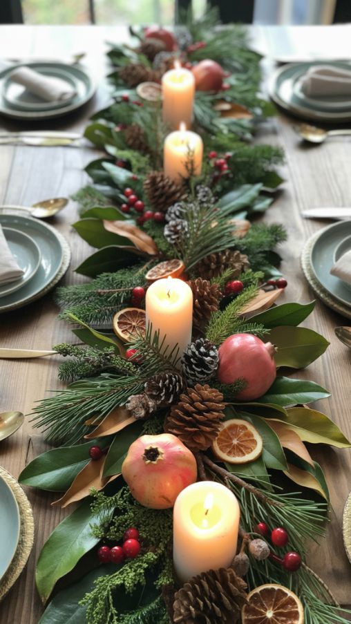 Nature-Inspired DIY Christmas Table Centerpiece Ideas for a Fresh and Festive Look