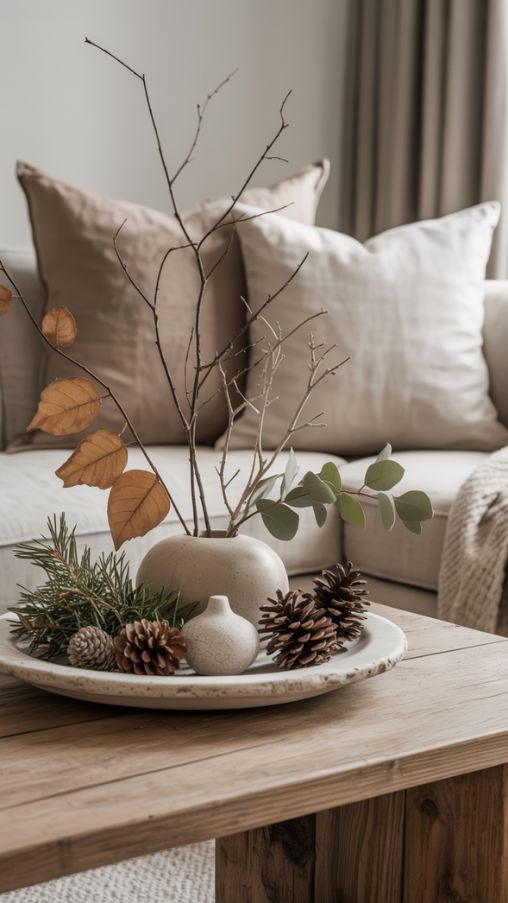 Nature-Inspired Neutral Winter Decor Without Christmas Elements