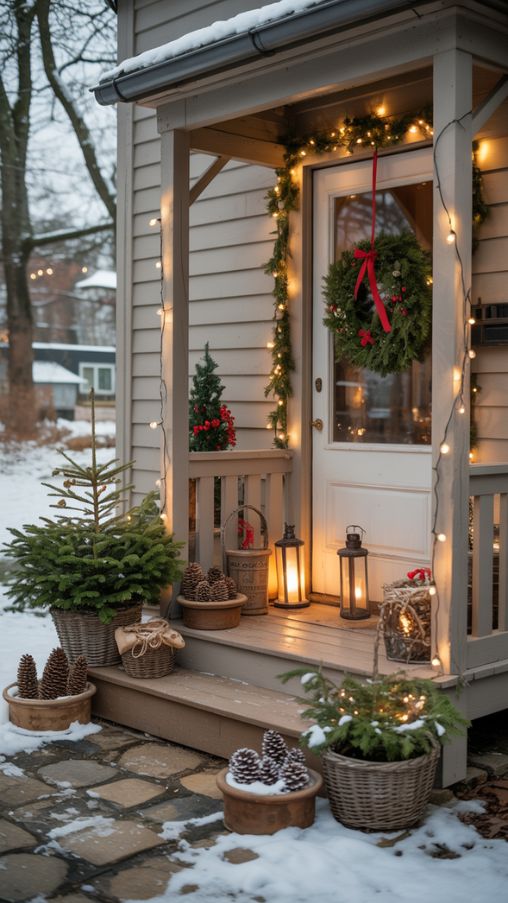Outdoor Old Fashion Christmas Decorating Ideas for a Welcoming Holiday Home