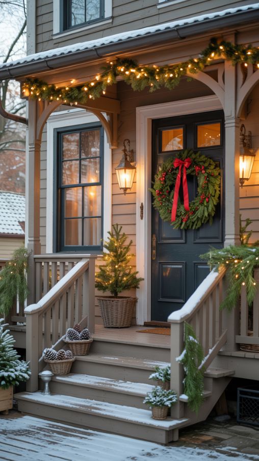 Outdoor Old Fashion Christmas Decorating Ideas for a Welcoming Holiday Home