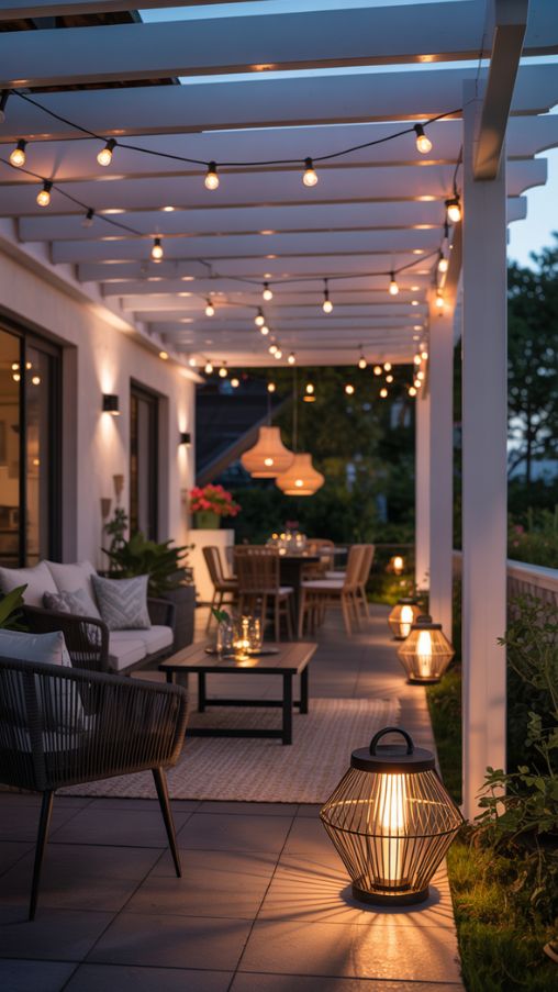 Pergola Lighting Ideas – Warm and Magical Outdoor Ambiance