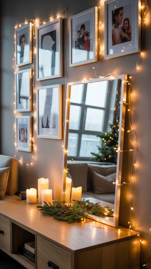Picture Frame String Lights Christmas Wall Decor