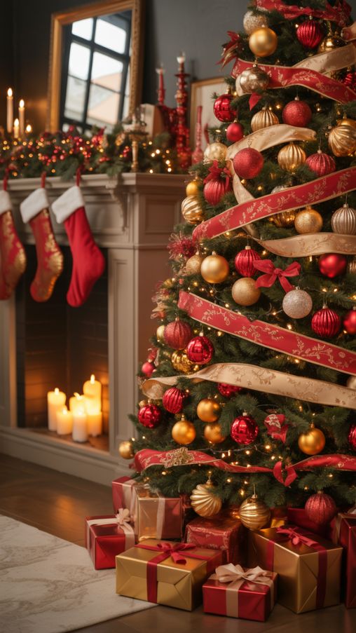 Red and Gold Christmas Tree Ideas for a Festive and Luxurious Holiday