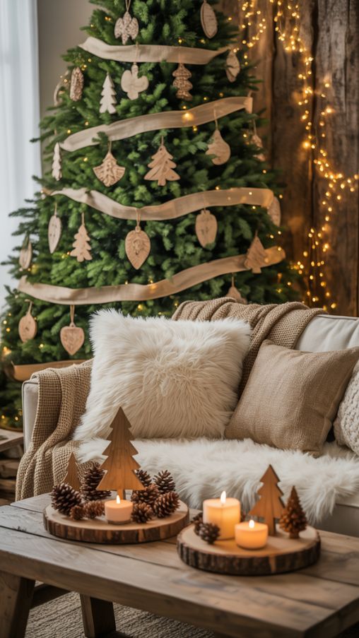 Rustic and Natural Textures for a Woodland Christmas