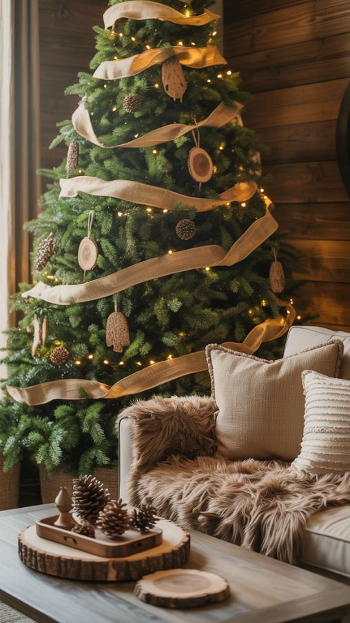 Rustic and Natural Textures for a Woodland Christmas