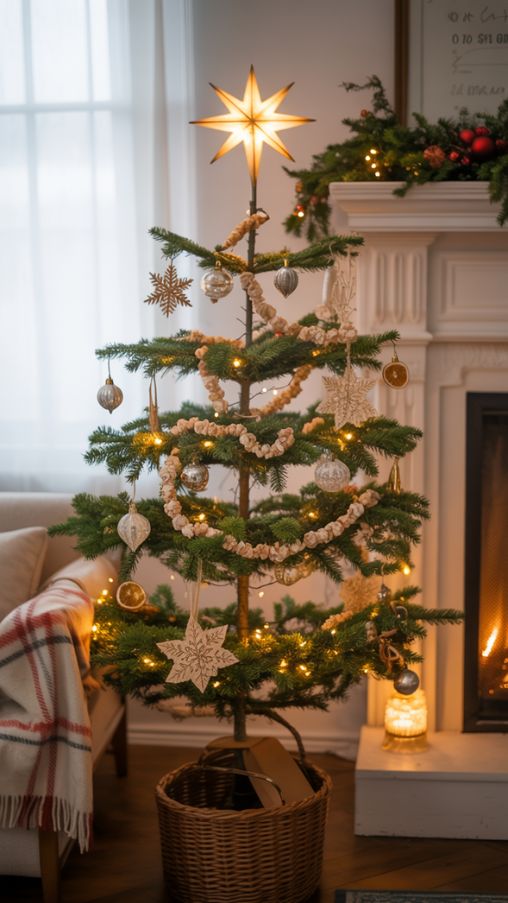 Simple Christmas Tree with Vintage Flair