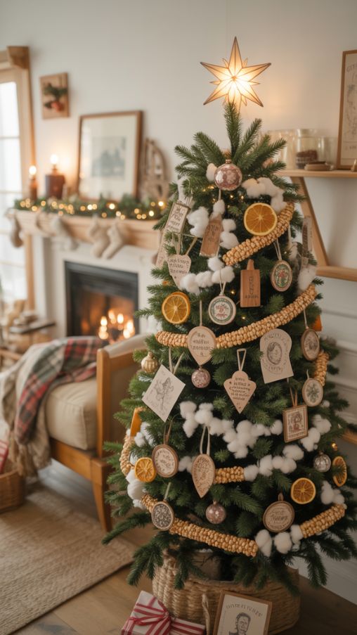 Simple Christmas Tree with Vintage Flair