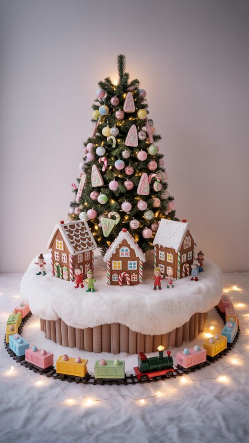 Styling the Tree Base and Surrounding Area for a Candy Land Christmas Tree
