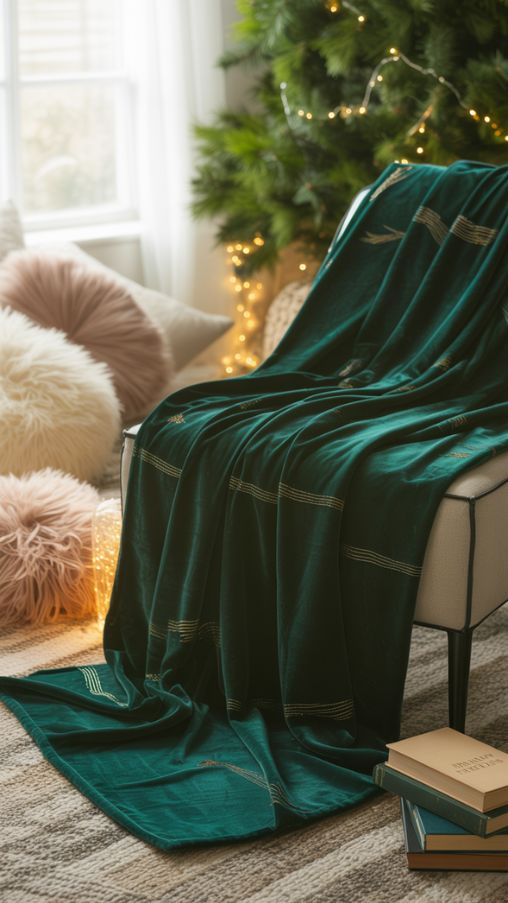 Textiles and Cozy Accents for Aesthetic Christmas Decor