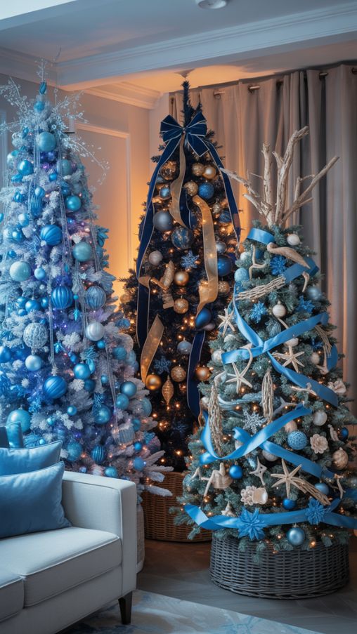 Top Blue Christmas Tree Themes: Elegant, Glamorous, and Coastal Holiday Inspirations