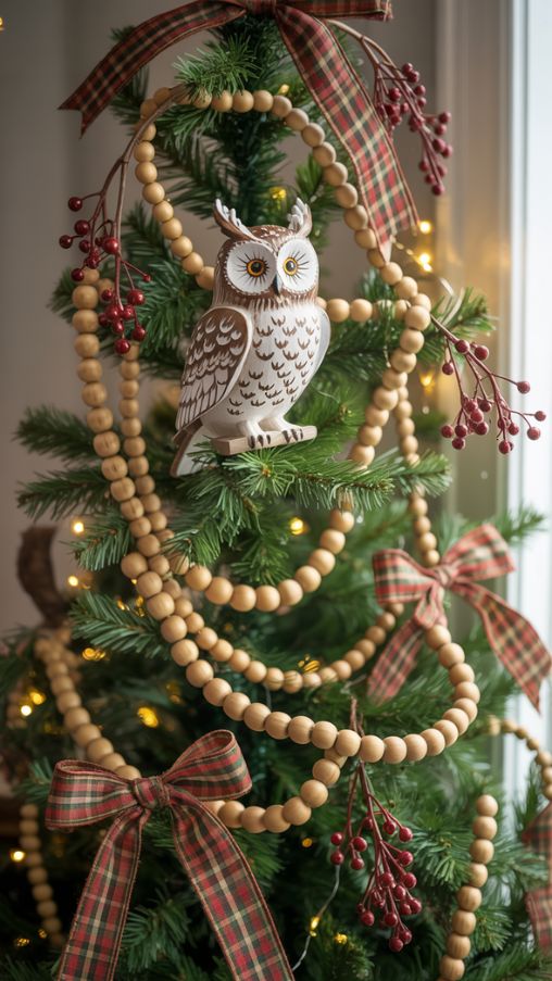 Tree Toppers and Garlands for a Cozy Woodland Christmas