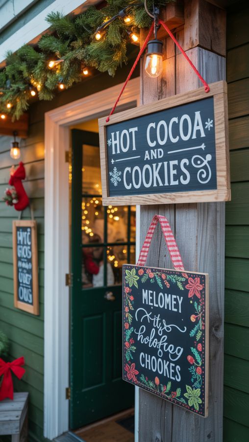 Unique DIY Christmas Chalkboard Signs for Home