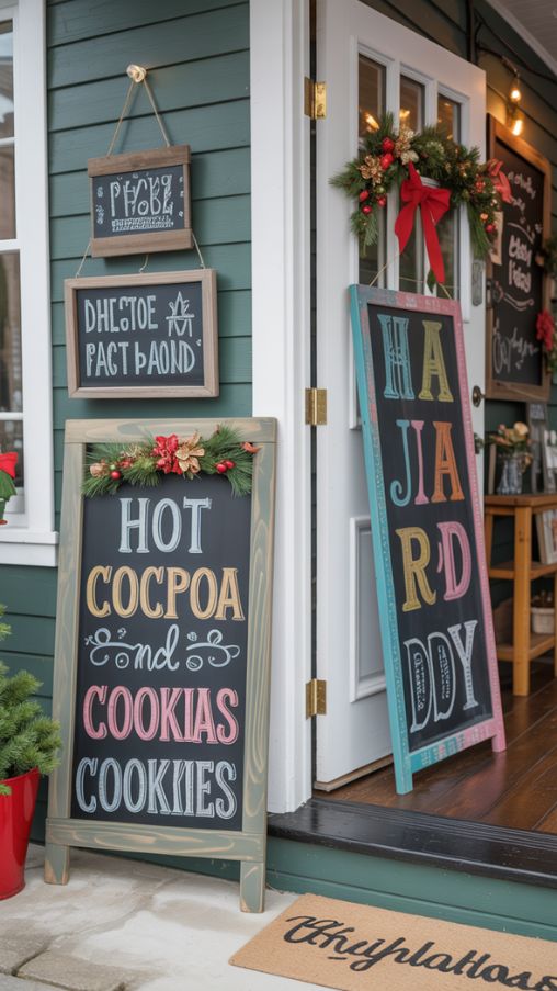 Unique DIY Christmas Chalkboard Signs for Home