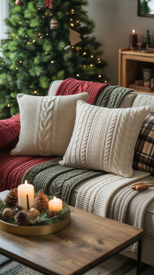 Upcycled and Sustainable Christmas Pillow Ideas for Eco-Friendly Holiday Decor
