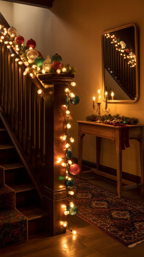 Vintage-Inspired Hallway Christmas Decorating Ideas – Nostalgic Holiday Charm