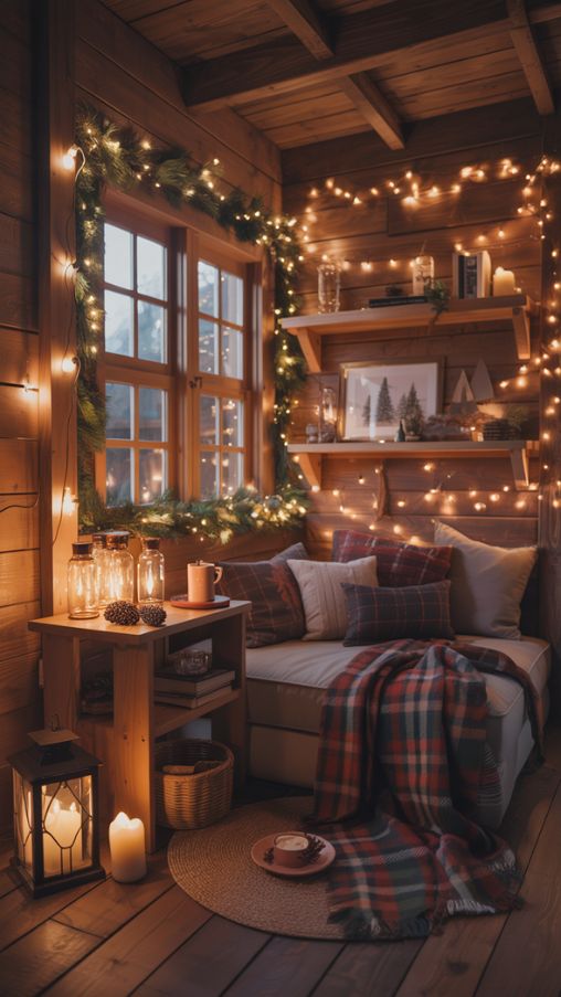 Warm and Inviting Lighting Ideas for a Cozy Cabin Christmas