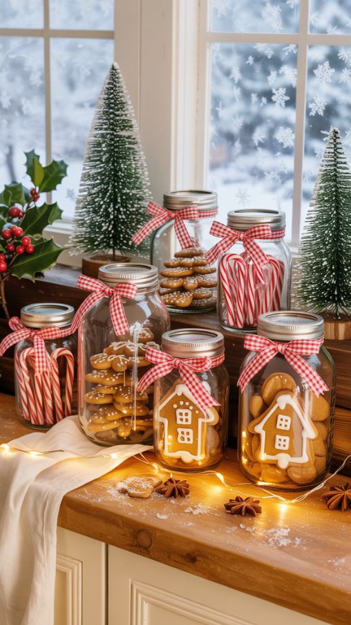 Whimsical Kitchen Christmas Vase Ideas with Edible Holiday Fillers