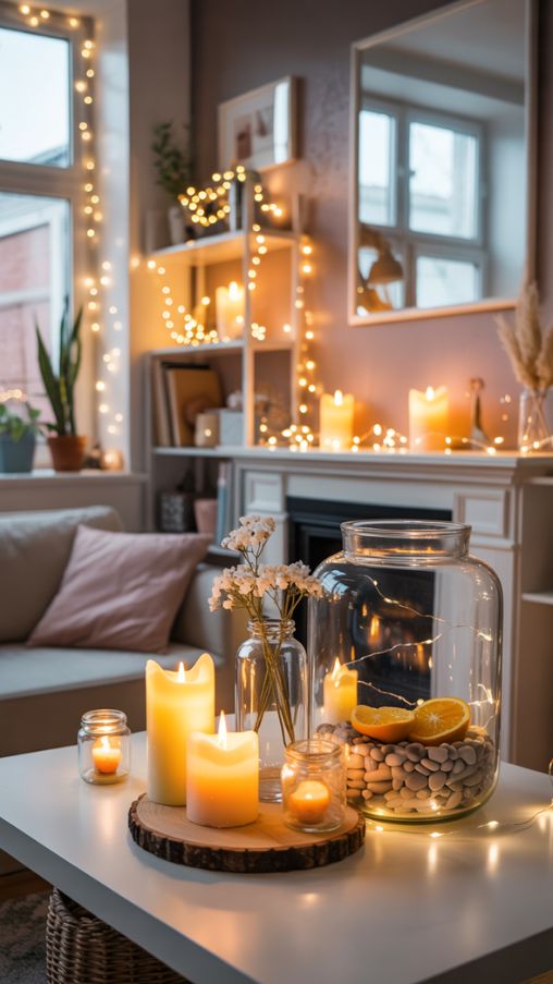 Cozy New Year’s Decorations Ideas with Fairy Lights and Ambient Glow