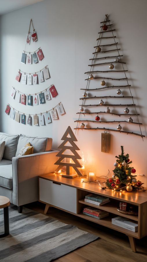 DIY Small Christmas Tree Alternatives for Cozy Living Rooms