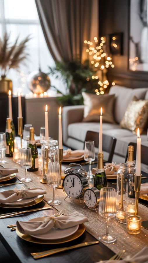 Elegant New Year’s Dinner Party Decorations Ideas