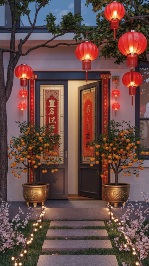 Elegant Outdoor Lunar New Year Decoration Ideas for a Warm and Festive Welcome