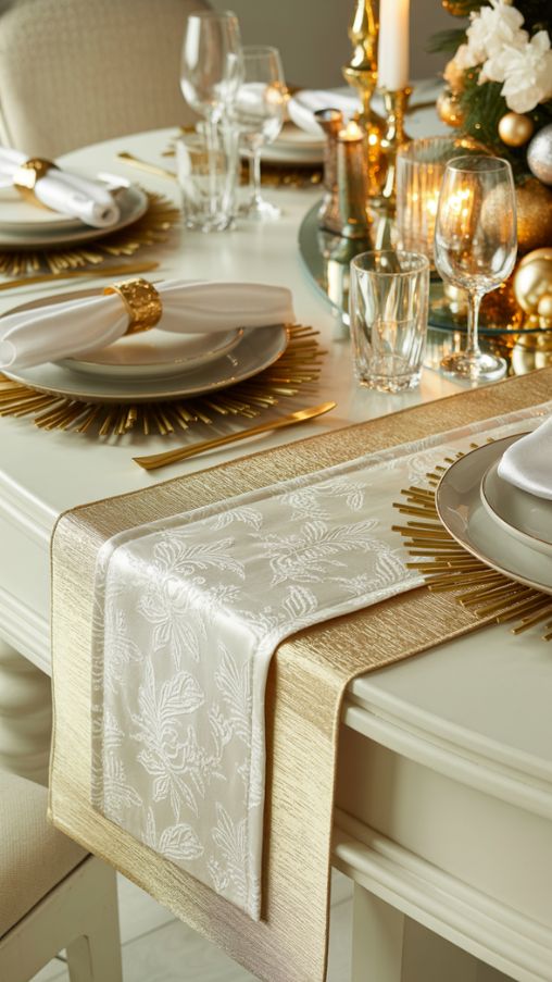 Elegant and Sophisticated Christmas Table Runner Ideas for a Luxurious Holiday Look